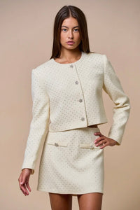 White Jackie Jacket & Skirt Set