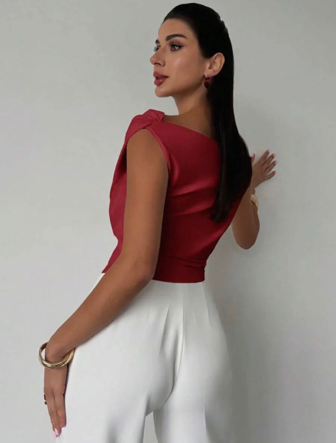 Red Off Shoulder Top