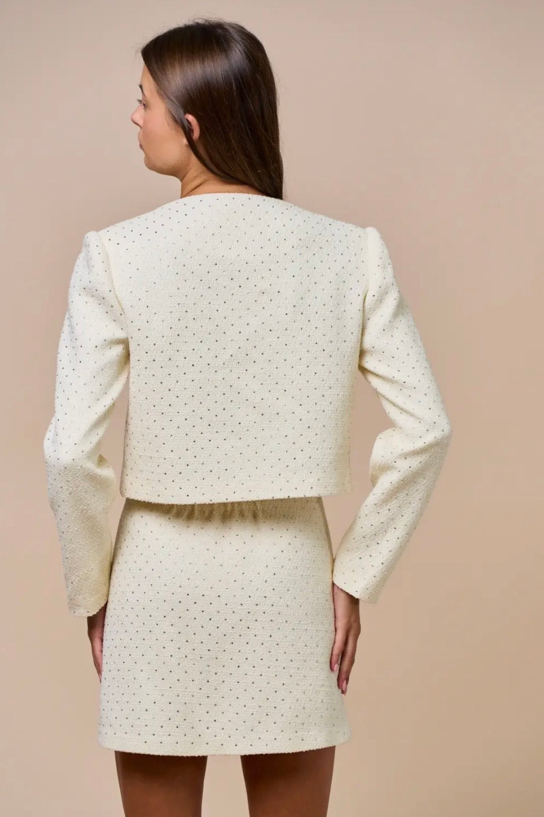 White Jackie Jacket & Skirt Set