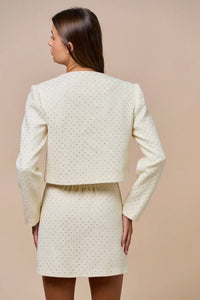 White Jackie Jacket & Skirt Set