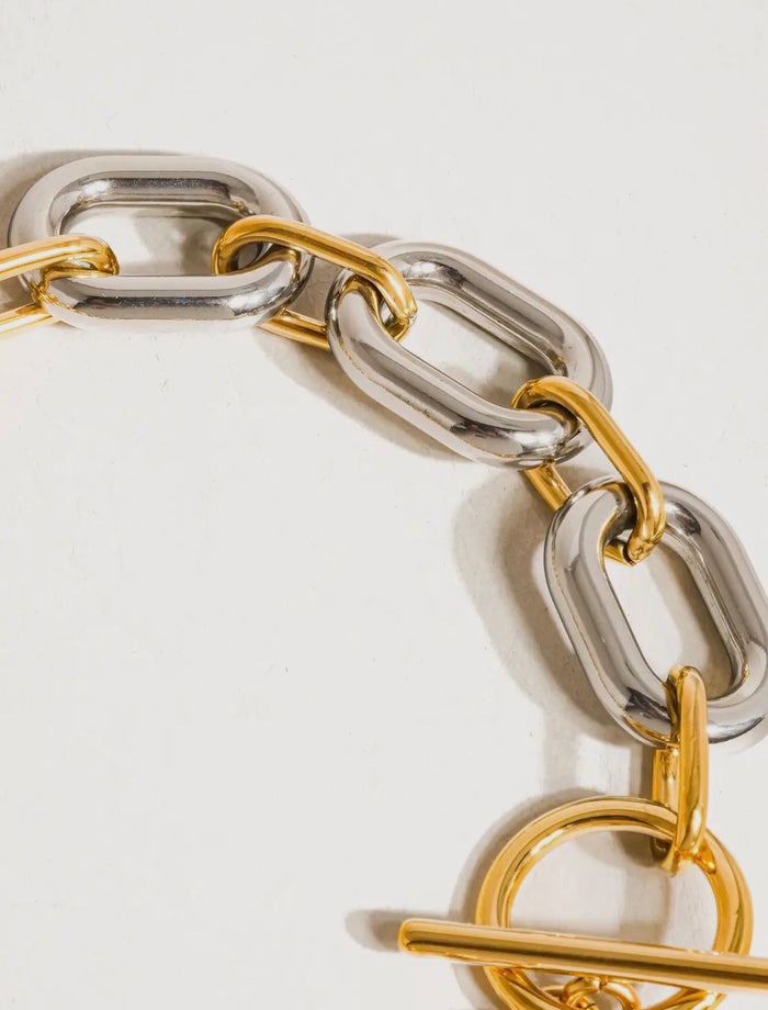 Two Tone Link Bracelet