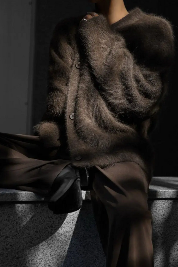 Soft and Cozy Lush Brown Oversized Cardigan