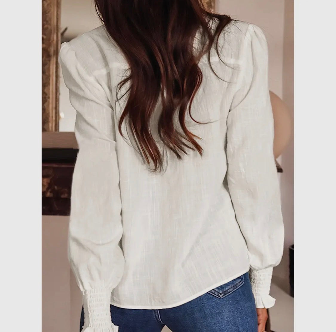 Embroidered Long Sleeve Top