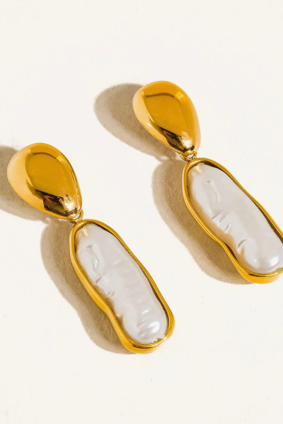 Félice 18K Non-Tarnish Pearl Drop Earring