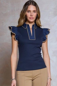 Midnight Gold Garden Embroidered Skirt Set