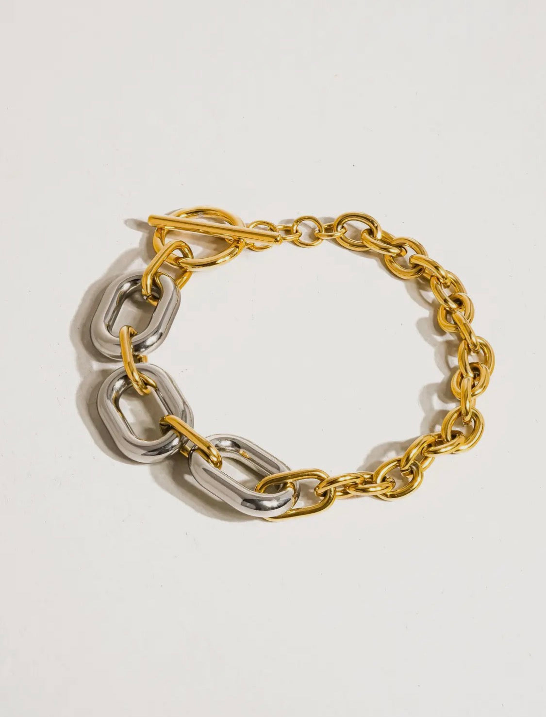 Two Tone Link Bracelet
