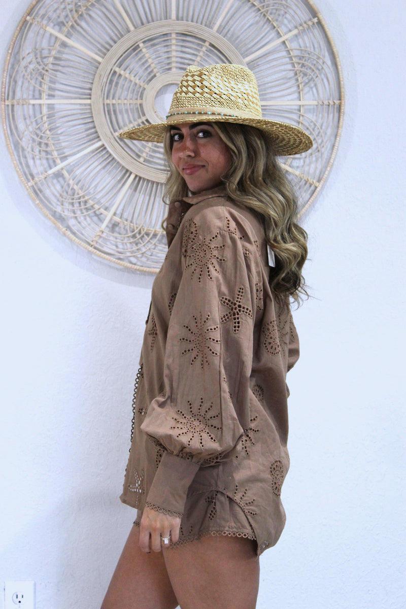 Mocha Cut Out Short Set