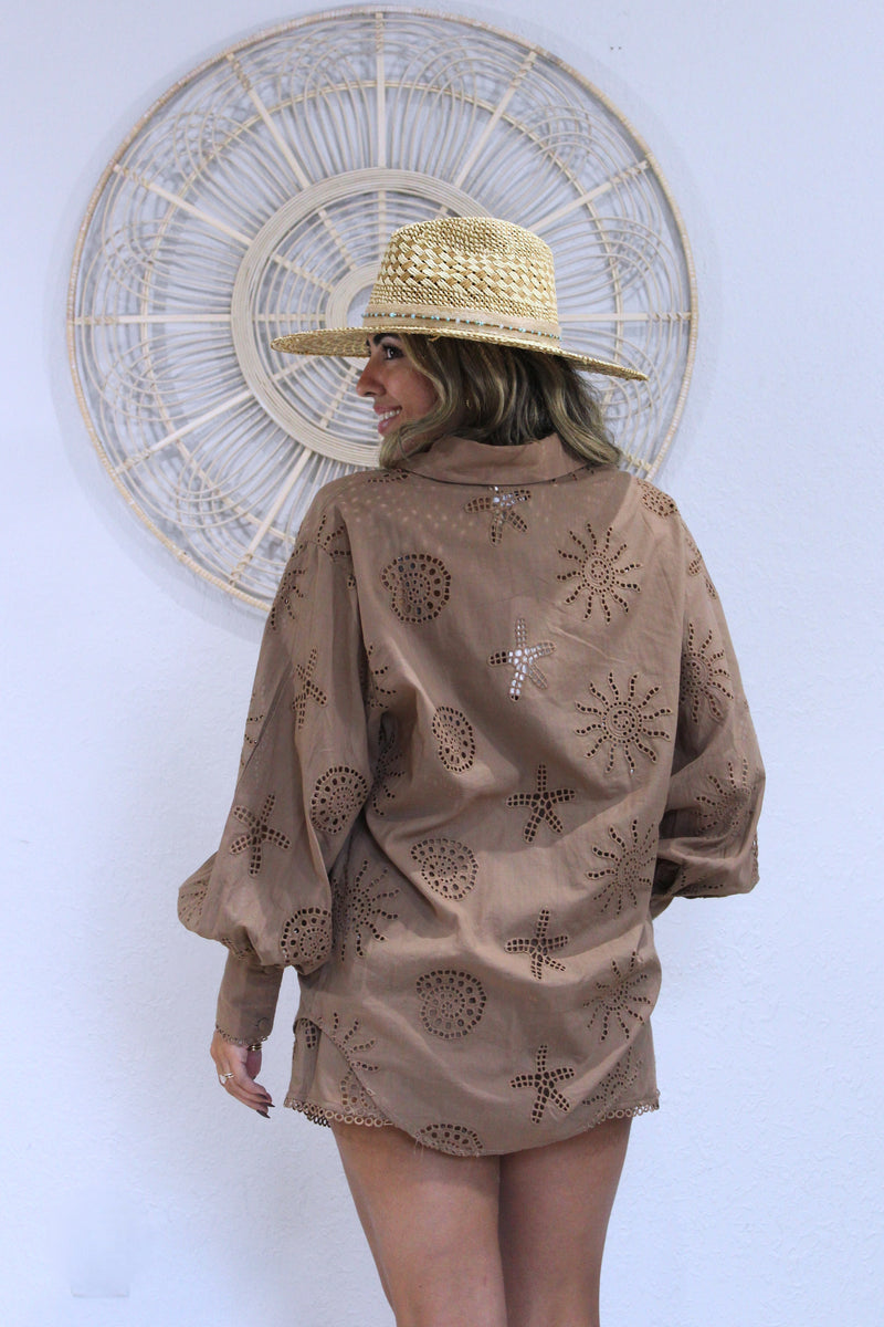 Mocha Cut Out Short Set