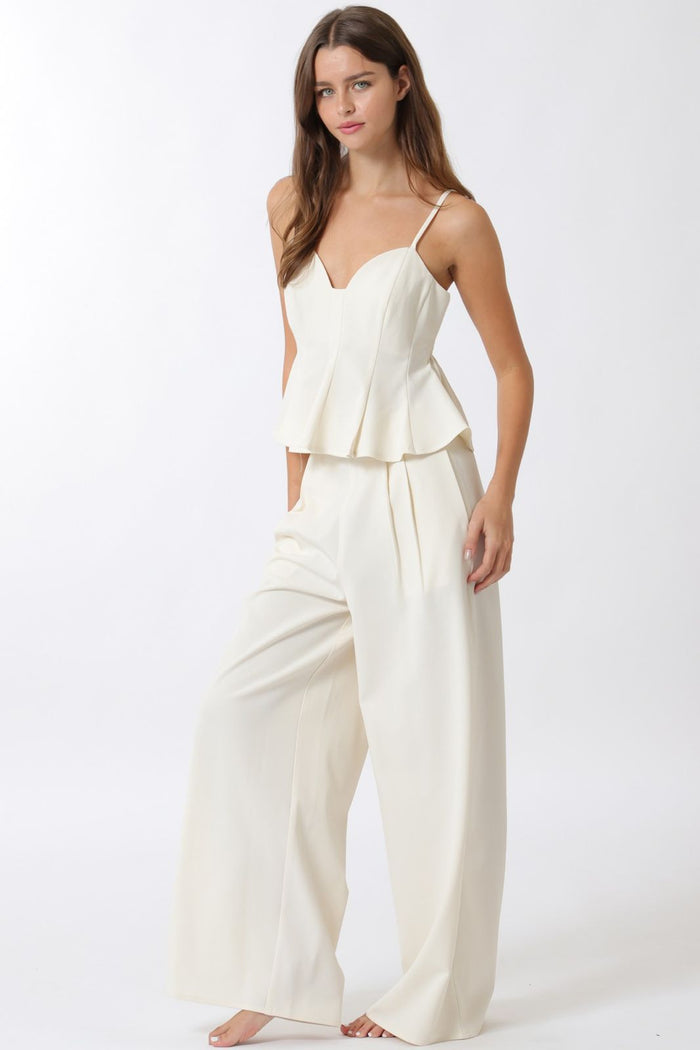 Ivory Strappy Pant Set