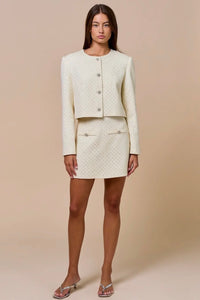 White Jackie Jacket & Skirt Set