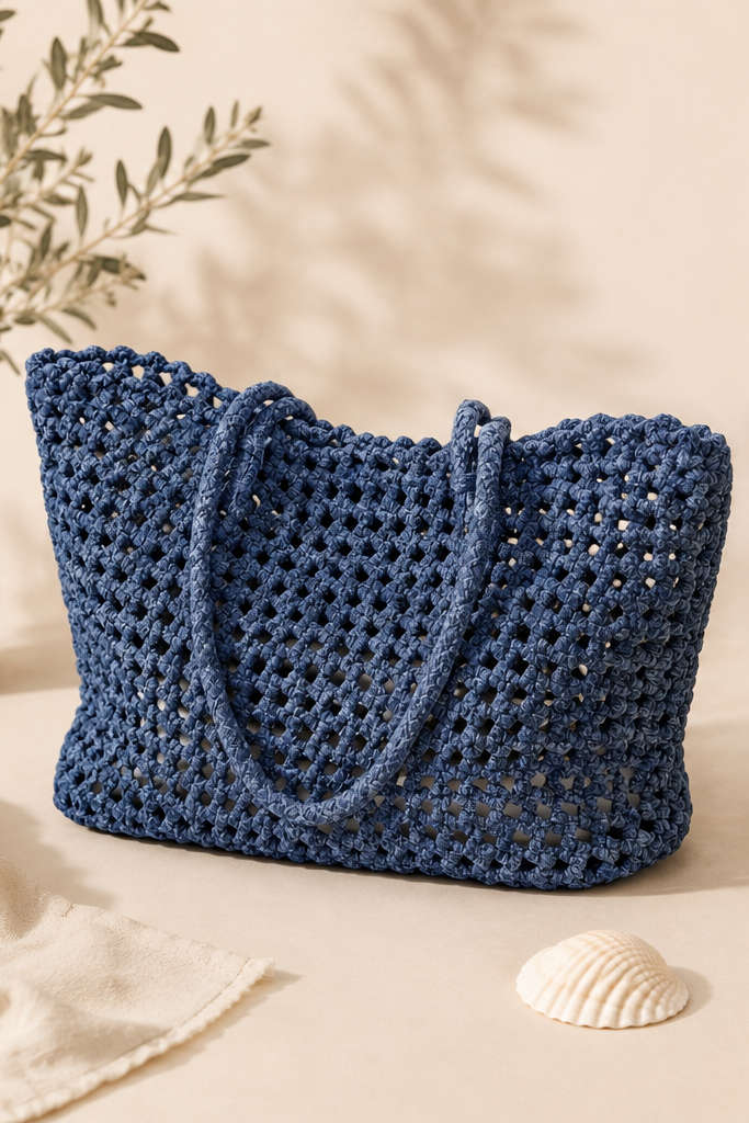 Denim Woven Tote