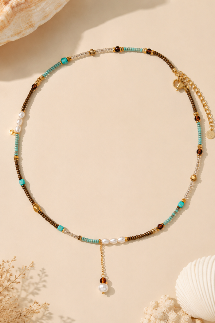 Handmade Bohemian Beaded Necklace