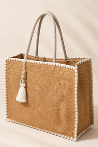 Alex Max Natural Woven Beach Tote