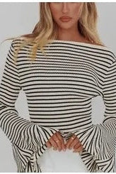 Striped Creme and Black Stripes