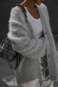 Soft and Cozy Pale Grey Cardigan