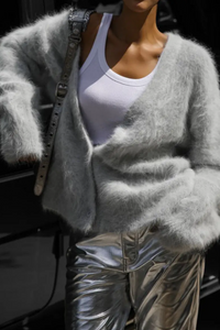 Soft and Cozy Pale Grey Cardigan