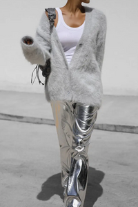 Soft and Cozy Pale Grey Cardigan