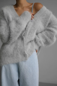 Soft and Cozy Pale Grey Cardigan