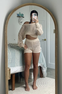 Boho Knit Short Set
