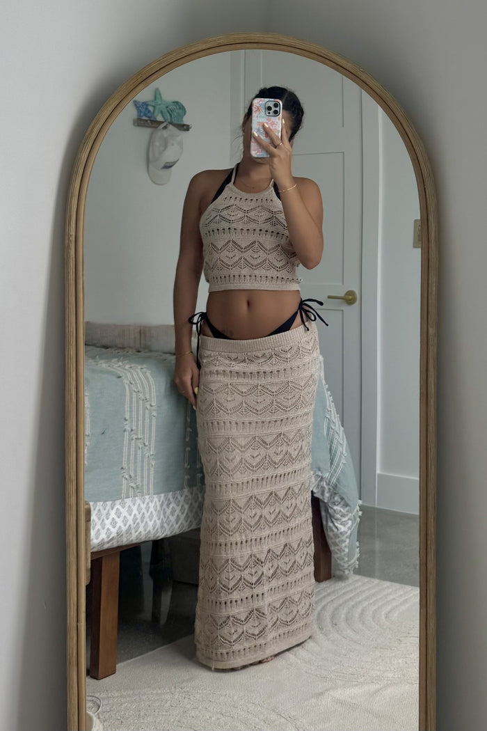 Just Beach Knit Skirt Set