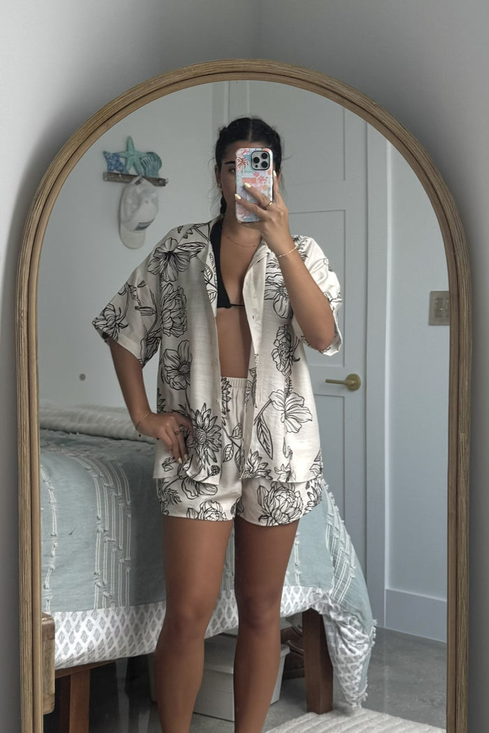 Black Rose Short Set