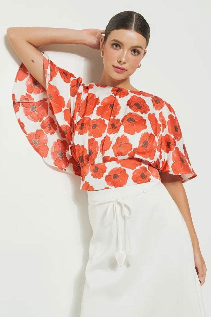 Orange Bloom Blouse