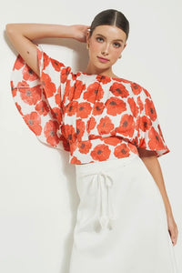 Orange Bloom Blouse