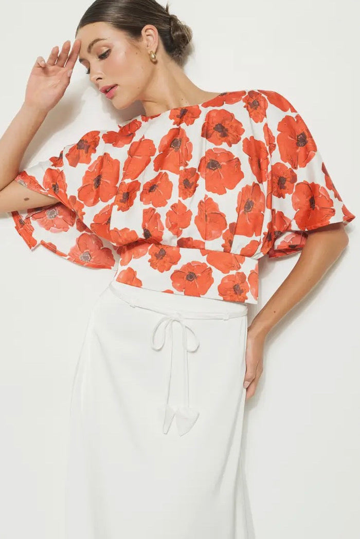 Orange Bloom Blouse