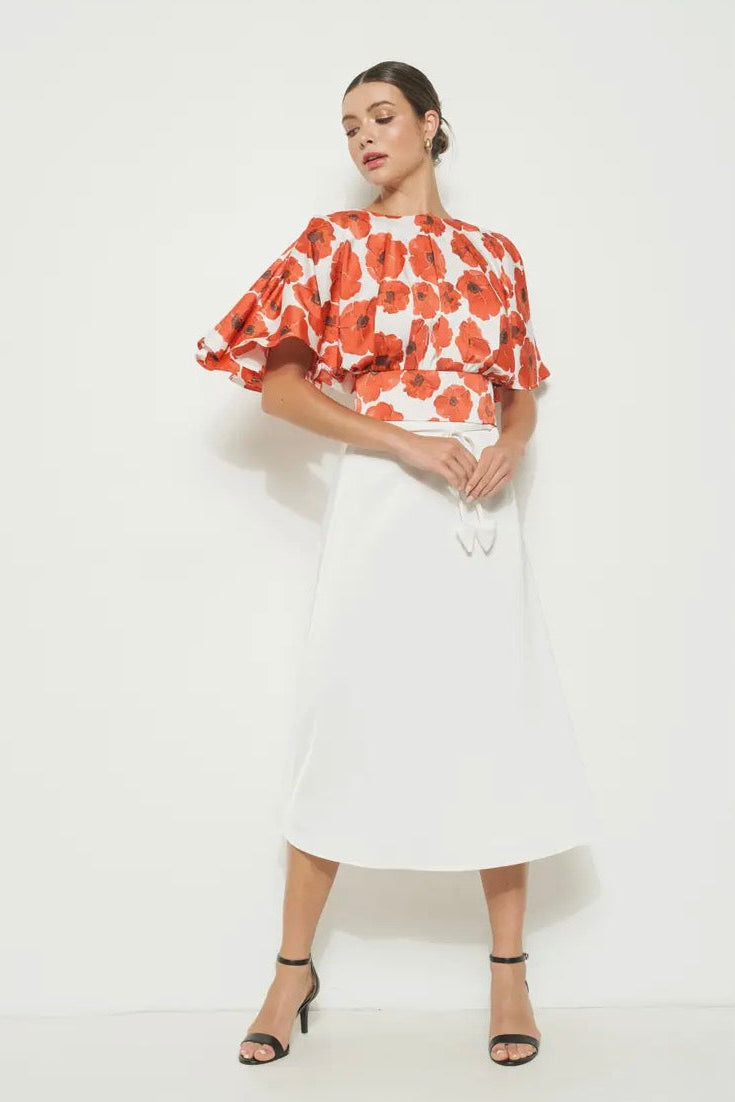 Orange Bloom Blouse