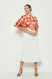 Orange Bloom Blouse