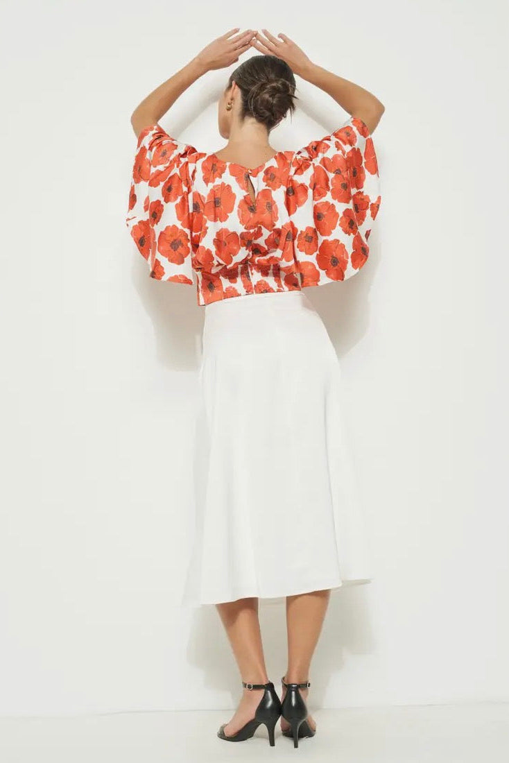 Orange Bloom Blouse