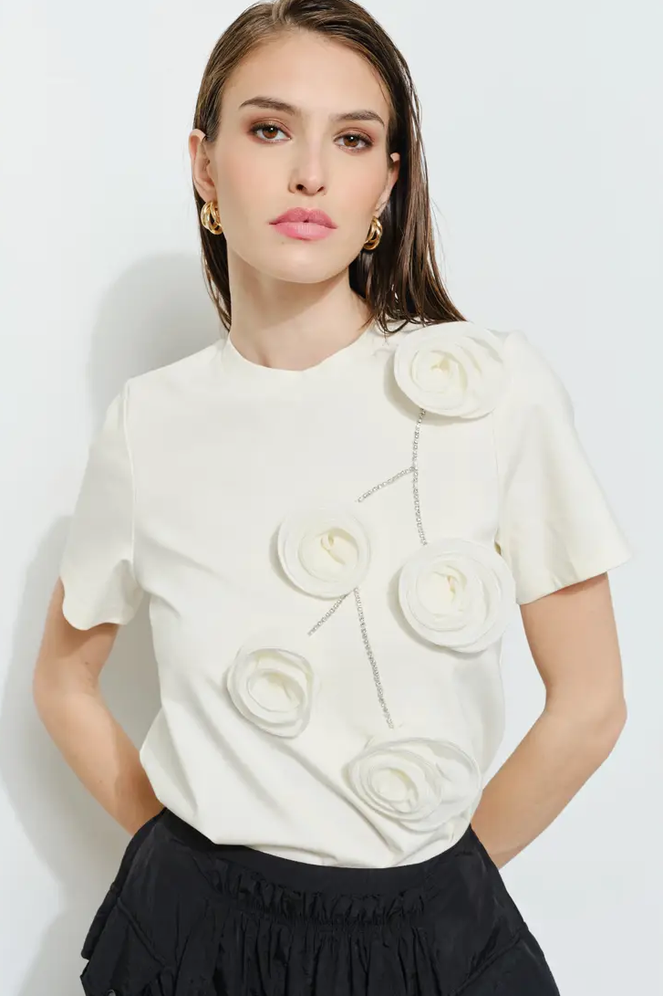 Ivory Bloom Top