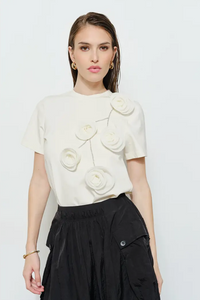Ivory Bloom Top