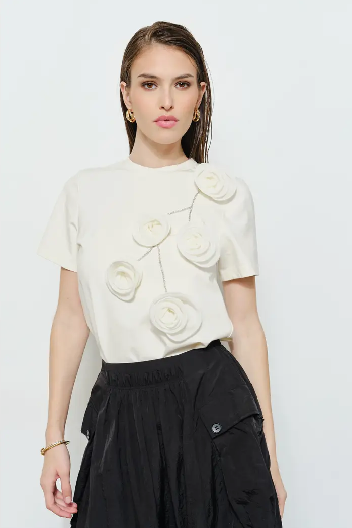 Ivory Bloom Top