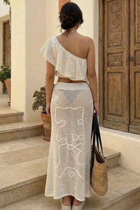 Solene Crochet One Shoulder Set