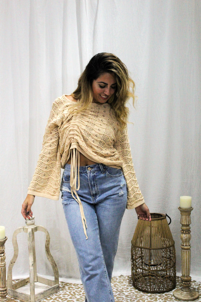 Boho Cinched Sweater