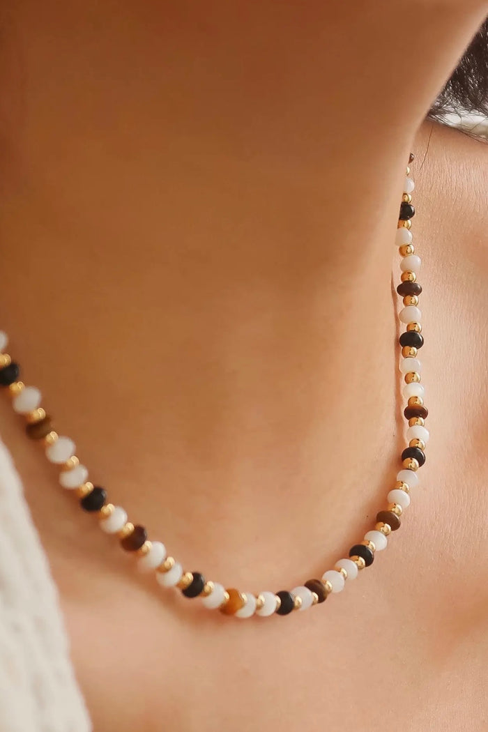 Arrow 18K Gold Non-Tarnish Boho Beaded Necklace