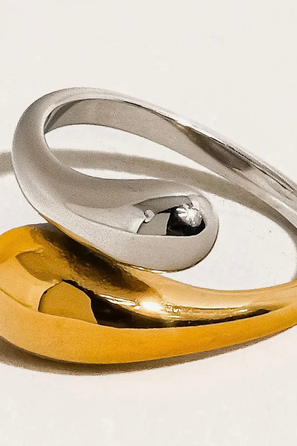 Gabrielle 18K Gold Non-Tarnish Open Twist Ring