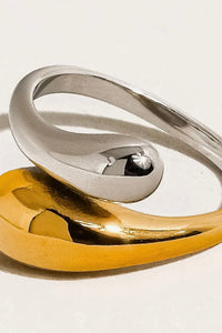 Gabrielle 18K Gold Non-Tarnish Open Twist Ring