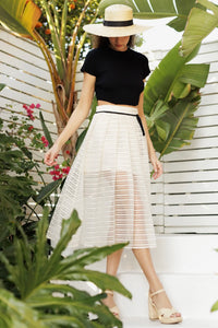 Sheer Crème Emily Skirt