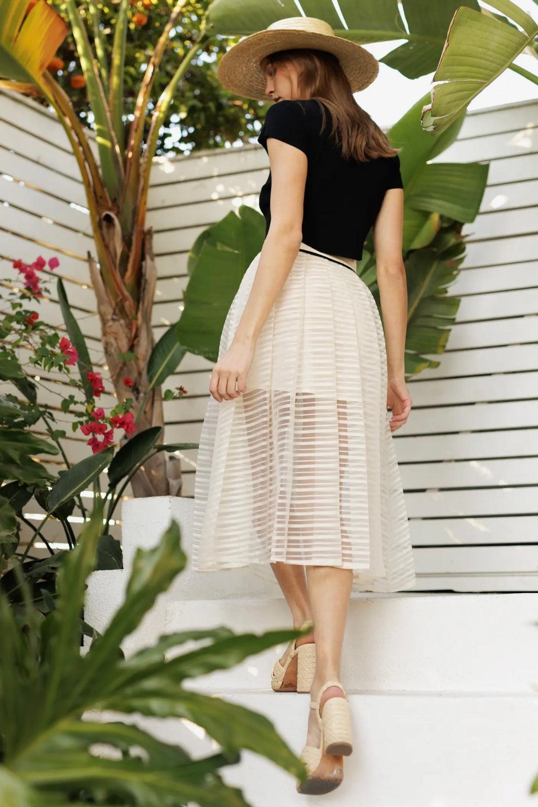 Sheer Crème Emily Skirt