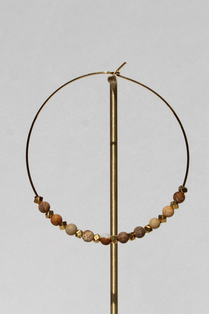 Gold & Jasper 2 1/2" Hoops