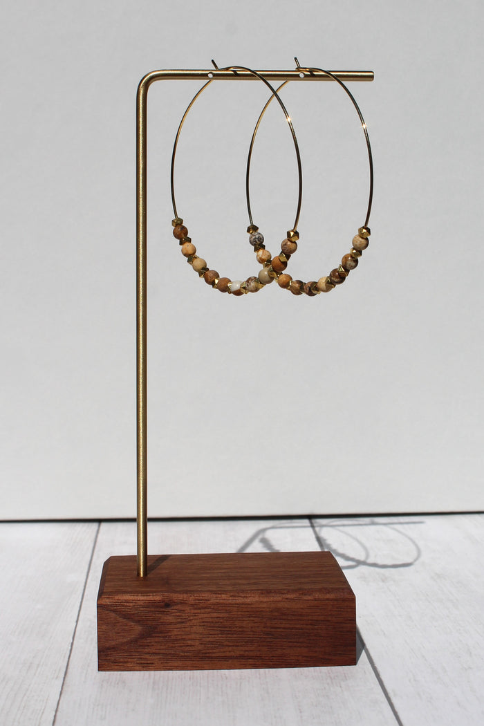 Gold & Jasper 2 1/2" Hoops