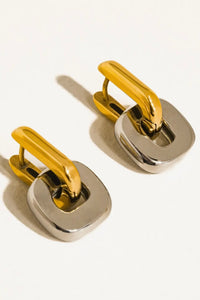 Arliss 18K Two-Tone Gold Non-Tarnish Link Drop Earrings