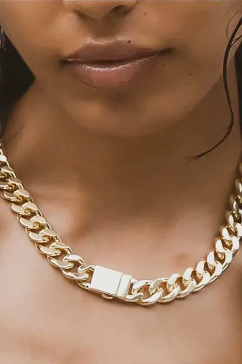 Will 18K Gold Non-Tarnish Cuban Link Choker