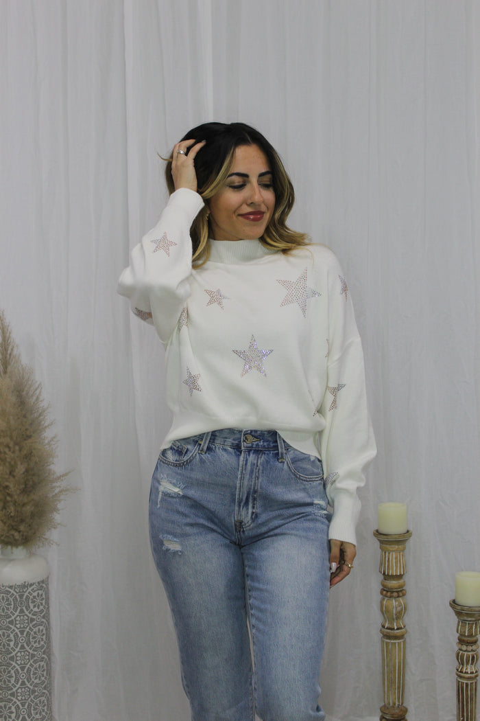 Ivory Star Sweater