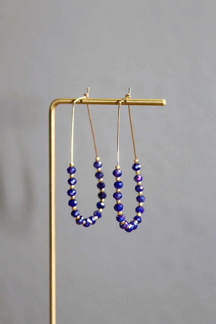 Midnight Blue Teardrop Earrings