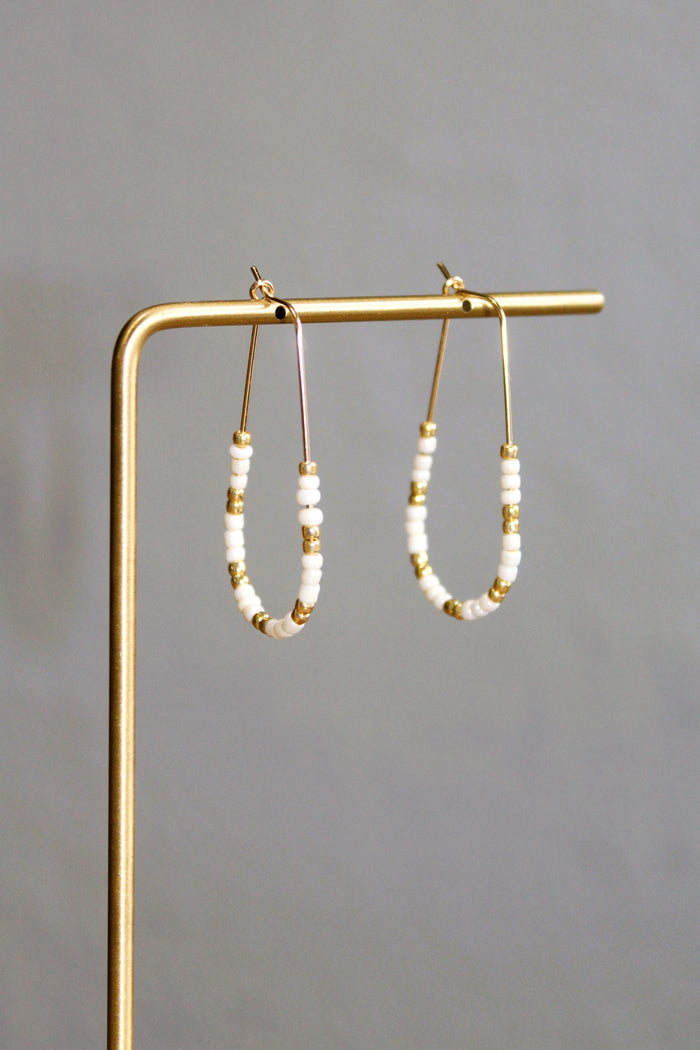 Pearl & Gold Teardrop Earrings