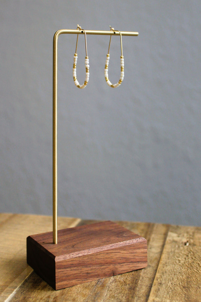 Pearl & Gold Teardrop Earrings