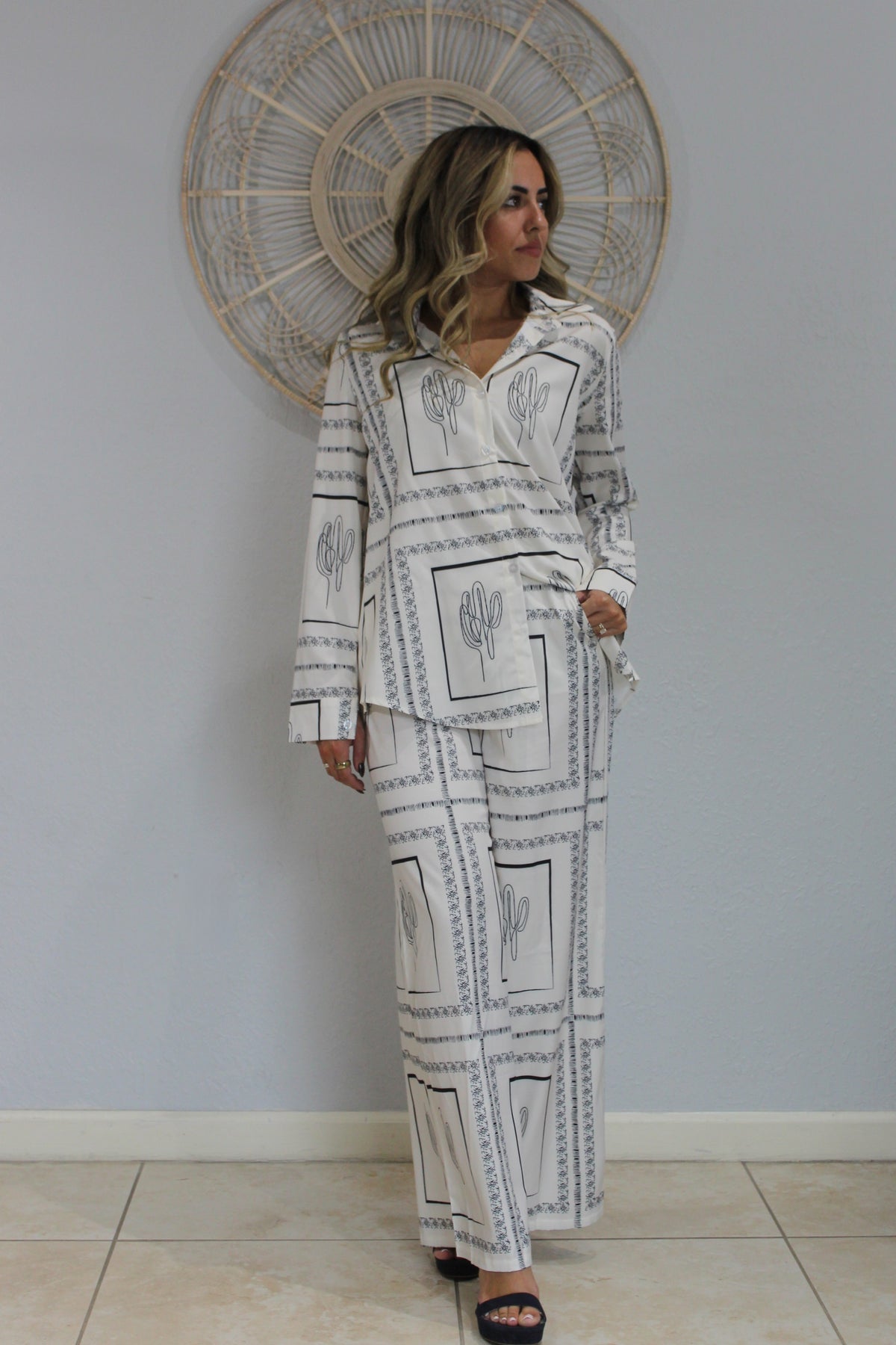 Cactus Long Sleeve Pant Set